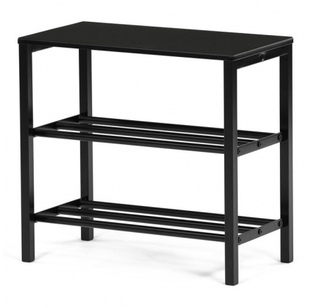 Botník, kov, černá, 83168-42 BK