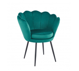 Křeslo velvet zelené /nohy černé/ FR1-FX