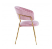 Židle velvet růžová K4-FX