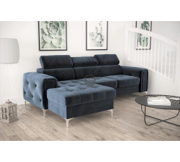 Rohová sedací souprava ORION MINI s funkcí spaní 255x165 cm - modrá, levá