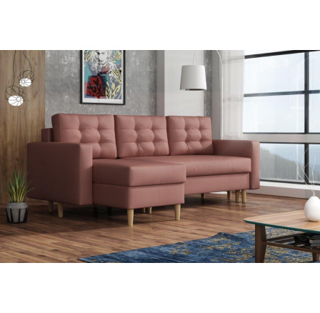 Rohová sedací souprava Anabel UNI tmavě růžová Rohová sedací souprava Anabel UNI tmavě růžová