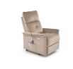 Elektricky polohovatelné a masážní křeslo SEMIR 2, Béžový Bluvel 40