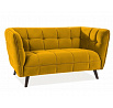 Pohovka CASTELLO 2 Velvet, curry Bluvel 68/wenge