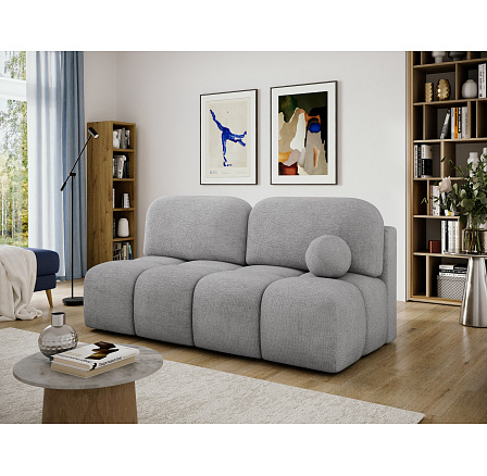 Nuwia sofa with sleeping function and storage box, grey plush upholstery Avexin 04 145x200 1
