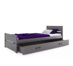 Dětská postel BARTEK Grafit, se šuplíkem a matrací