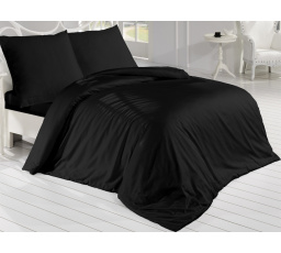 Francouzské povlečení Satén 220x220, 70x90cm Černá