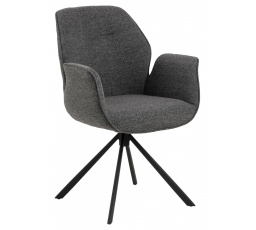 Otočné křeslo s područkami Aura Monza antracitové