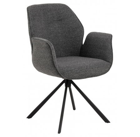 Otočné křeslo s područkami Aura Monza antracitové