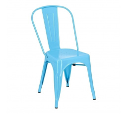 Židle Paris modrá inspirovaná Tolix