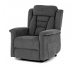 Polohovací křeslo, elektrické kabelové ovládání, šedá, látka, TV-7072 GREY2