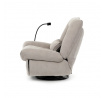 Polohovací křeslo, elektrické zabudované ovládání, béžová, látka, TV-7089 LAN2