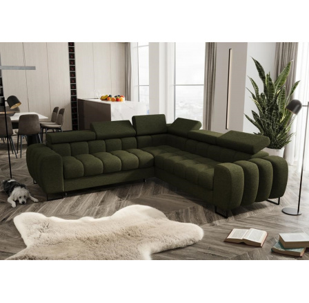 Rohová sedací souprava ASPEN MAX 260x260 cm - zelená , pravá