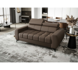 Sofa PORTO II 190 cm přírodní kůže - Mléčná kůže čokoláda