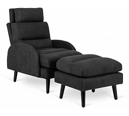 Křeslo Relaxační HENRY s Podnožkou Černé