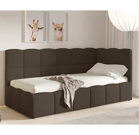 Postel TUNIS 200 x 120, vysoký bok, Velutto 6, Pravá Postel TUNIS 200 x 120, vysoký bok, Velutto 6, Pravá