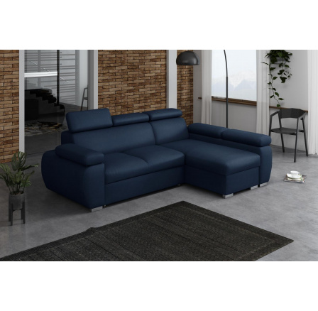 Rohová sedací souprava Bodie pravá modrá Rohová sedací souprava Bodie pravá modrá
