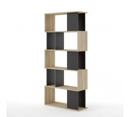 Regál PENTA 735, Dub sonoma/Černá