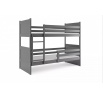 Dětská patrová postel RICO 90x200 cm, včetně matrací, Grafit/Grafit