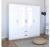 Šatní skříň TAMINA 4D2S, Bílá
