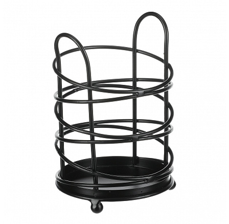 Stojan kuchyňský - kulatý, kov, černý Stojan kuchyňský - kulatý, kov, černý
