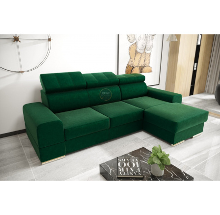 Rohová sedací souprava ROYAL MINI 260×160 - zelená , pravá