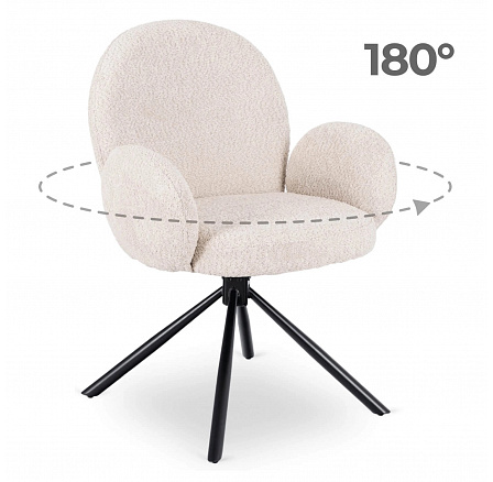 Otočná židle MUSSO Béžová Boucle