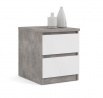 Noční stolek SIMPLICITY 230, Beton/Bílý lesk
