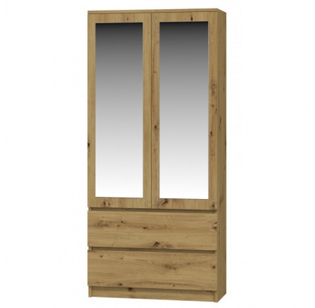 Šatní skříň MALVÍNA 2S-90, Dub artisan