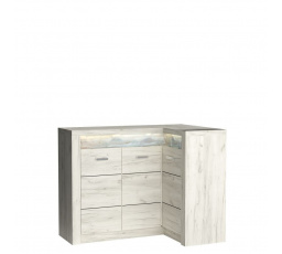 Komoda INDIANAPOLIS I15, craft bílý