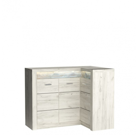 Komoda INDIANAPOLIS I15, craft bílý