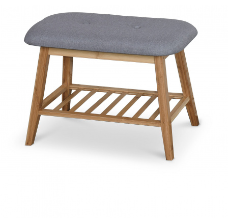 Botník ST14, bambus/šedá Botník ST14, bambus/šedá