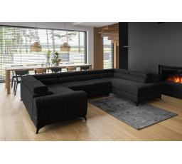 Rohová sedací souprava ve tvaru U LOUIS, Flores 10 Pravá