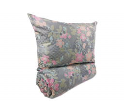 Povlečení krep 140x200, 70x90cm Sarah pink nitěný knoflík