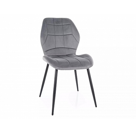 Jídelní židle JAKE VELVET, Šedý Bluvel 14/Černá Jídelní židle JAKE VELVET, Šedý Bluvel 14/Černá