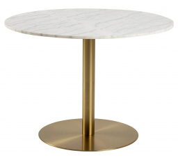 Kulatý stůl Corby mramor/zlatý 105 cm