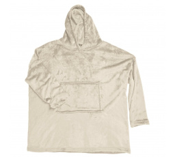 Béžová plyšová mikina / snuddie