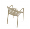 Zahradní židle plast, béžová, CT-X7029 CAP