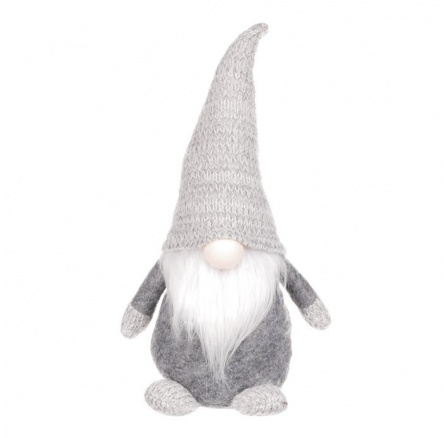 Skřítek látkový, šedivá barva.