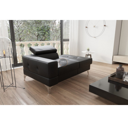 Sofa TOSCANIA lenoška 135 cm přírodní kůže - volitelný odstín , pravá strana