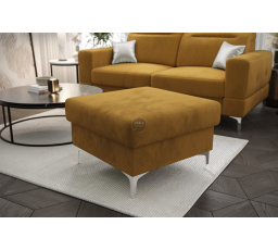 Taburet čalouněný  MALIBU 70 x 70 cm - žlutá