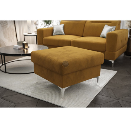 Taburet čalouněný  MALIBU 70 x 70 cm - žlutá