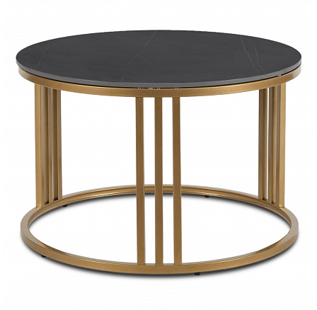 Keramický stolek KORIN Černý Mramor/Zlatý