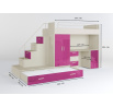 Vyvýšená postel PARADISE 5, Kašmír Růžová lesk