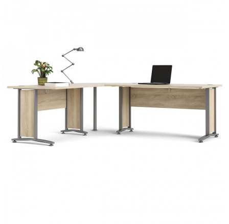 Rohový psací stůl OFFICE 80400/72, Dub sonoma/Silver grey Rohový psací stůl OFFICE 80400/72, Dub sonoma/Silver grey