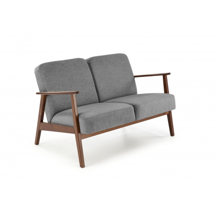 Pohovka MILANO 2S, Šedý Castel 93/Tmavý Ořech