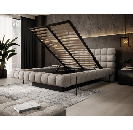 Postel Magentta + kovový rám / plynový píst / úložný box na lůžkoviny 180x200 Touch 18 1