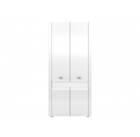 Šatní skříň ARKO 01, Bílá/Bílý lesk Šatní skříň ARKO 01, Bílá/Bílý lesk