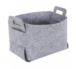 Koš/ krabice z filcu M šedá skládací