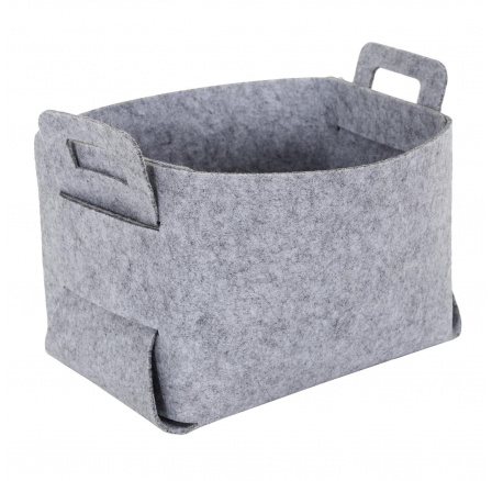 Koš/ krabice z filcu M šedá skládací