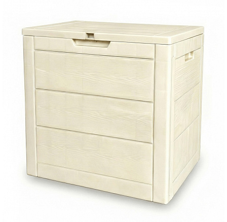 Zahradní úložný box 56x43x53cm, plast, béžová, AZB-G2035 CRM